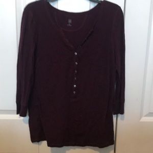 Women’s 3/4 Sleeve Button Up Shirt